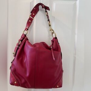 Vintage Coach Carly J0782-10615 Smooth Leather Hobo Shoulder Handbag Purse RARE